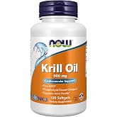 NOW Supplements, Krill Oil 500 mg, Phospholipid-Bound Omega-3, 120 Softgels