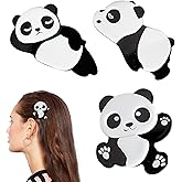 Panda Hair Clips, Panda Clip, Pandas Tie, Pandas Ponytail Holders, Black White Hair Clip