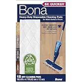 Bona Multi-Surface Floor Cleaning Pads - 18 Count | Heavy-Duty, Disposable, Microfiber Pads for Easy Floor Cleaning