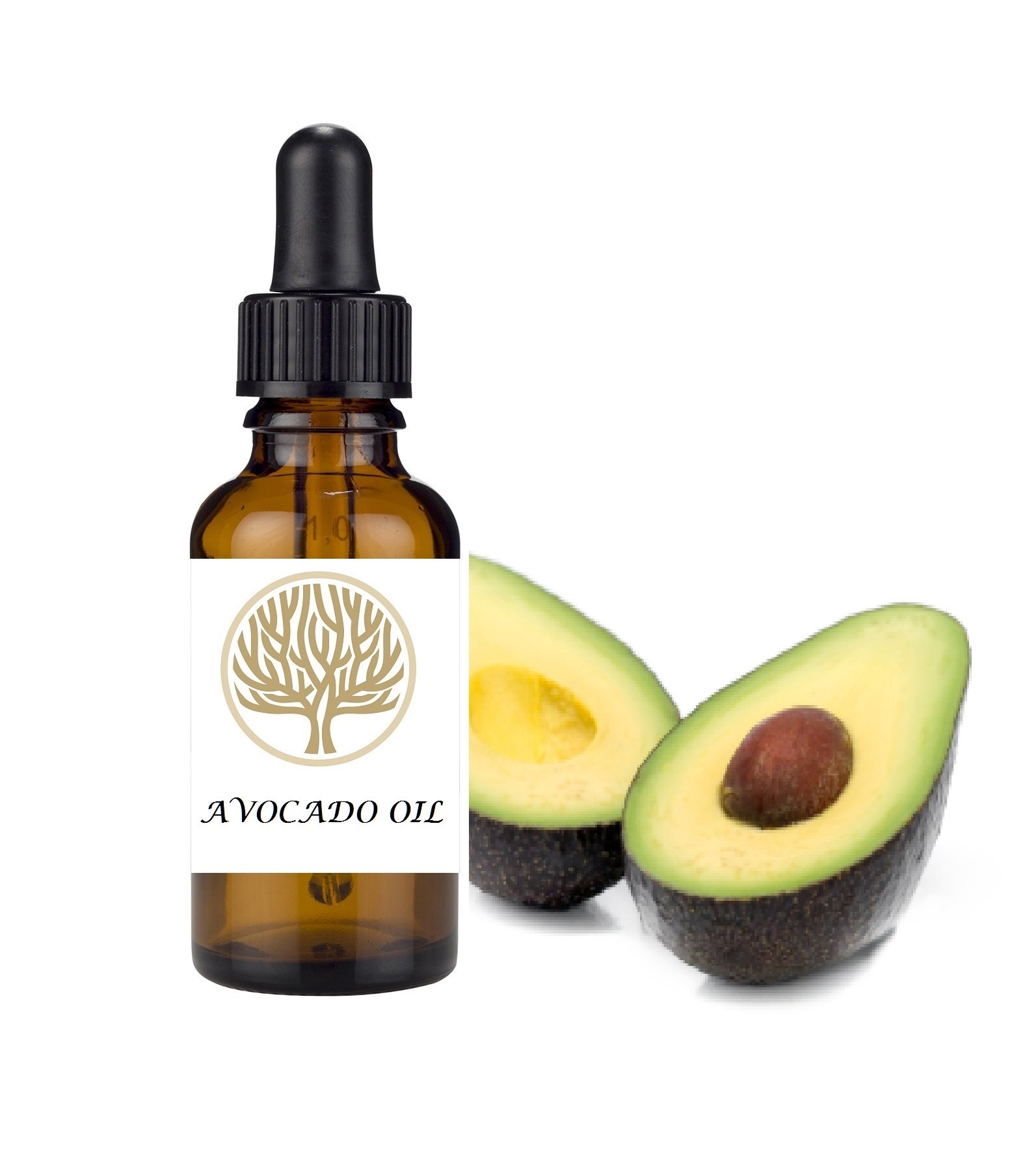 NATURAL Organic Avocado Face Oil. High in Vitamins A, B1, B2, D, E and beta carotene. Smooths the surface of the skin & penetrate its upper layers. (30ml)
