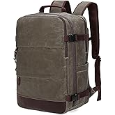 Travel Backpack for Men Carry On Backpack Flight Approved Personal Item Backpack, 18.4 inch Laptop Backpack Casual Daypack Weekender Business Hiking Backpack, Light Green