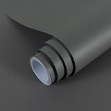 Hode Dark Grey Vinyl Wrap 40x300cm Self Adhesive Wallpaper Furniture Covering