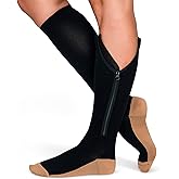 TheraMagic® Zipper Compression Socks for Men & Women, 20-30mmHg Closed Toe Graduated Zippered Compression Stocking