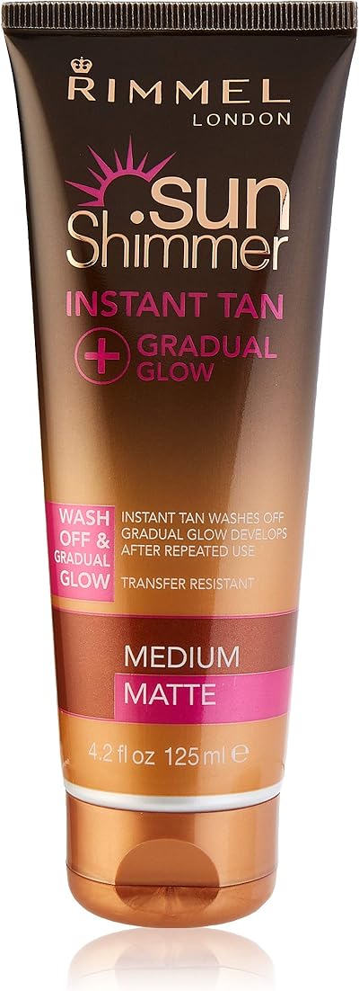 Rimmel Sunshimmer Instant Tan Gradual Glow Medium Matte Self Tanner