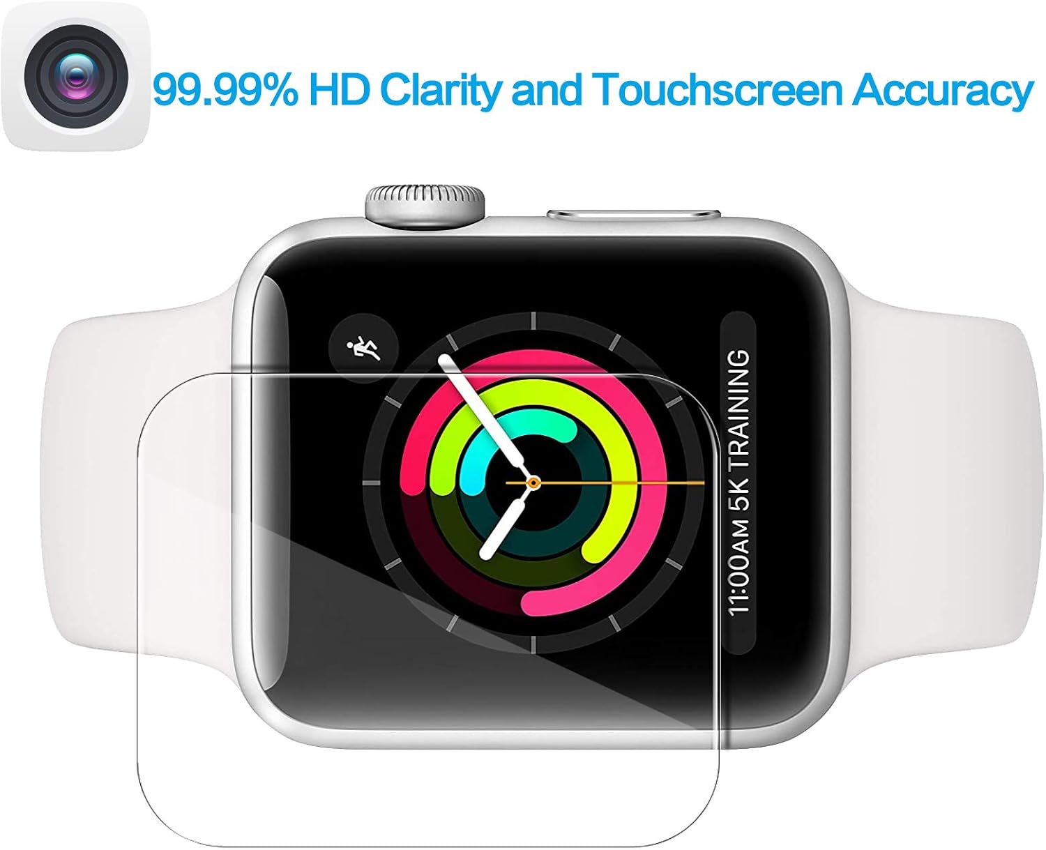 Tourist [3 Pack] Compatible for Apple Watch Tempered Glass Screen Protecto 38mm Series 3 / 2 / 1, 9H Hardness, Anti-scratch, Anti-fingerprint, Anti-bubble Easy Installation with Lifetime Replacements: Electronics
