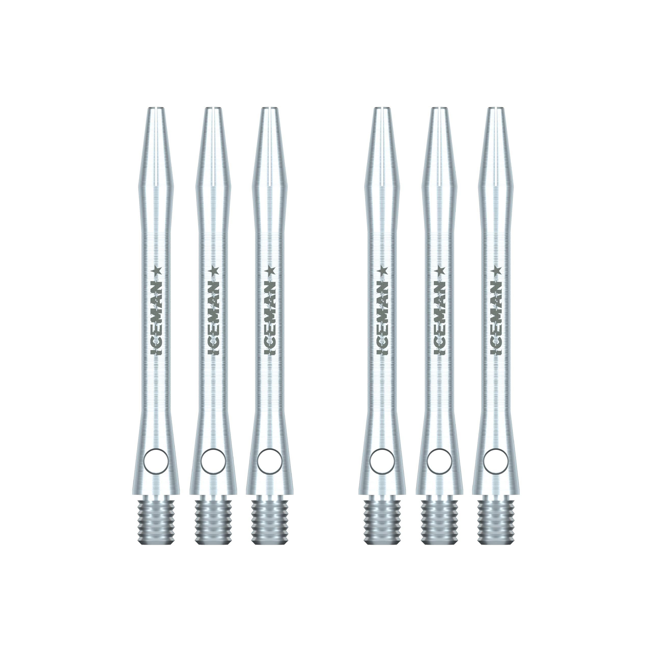 RED DRAGON Gerwyn Price Iceman Logo Plain Aluminium Medium Dart Stems (Shafts) - 3 sets per pack (9 stems in total)