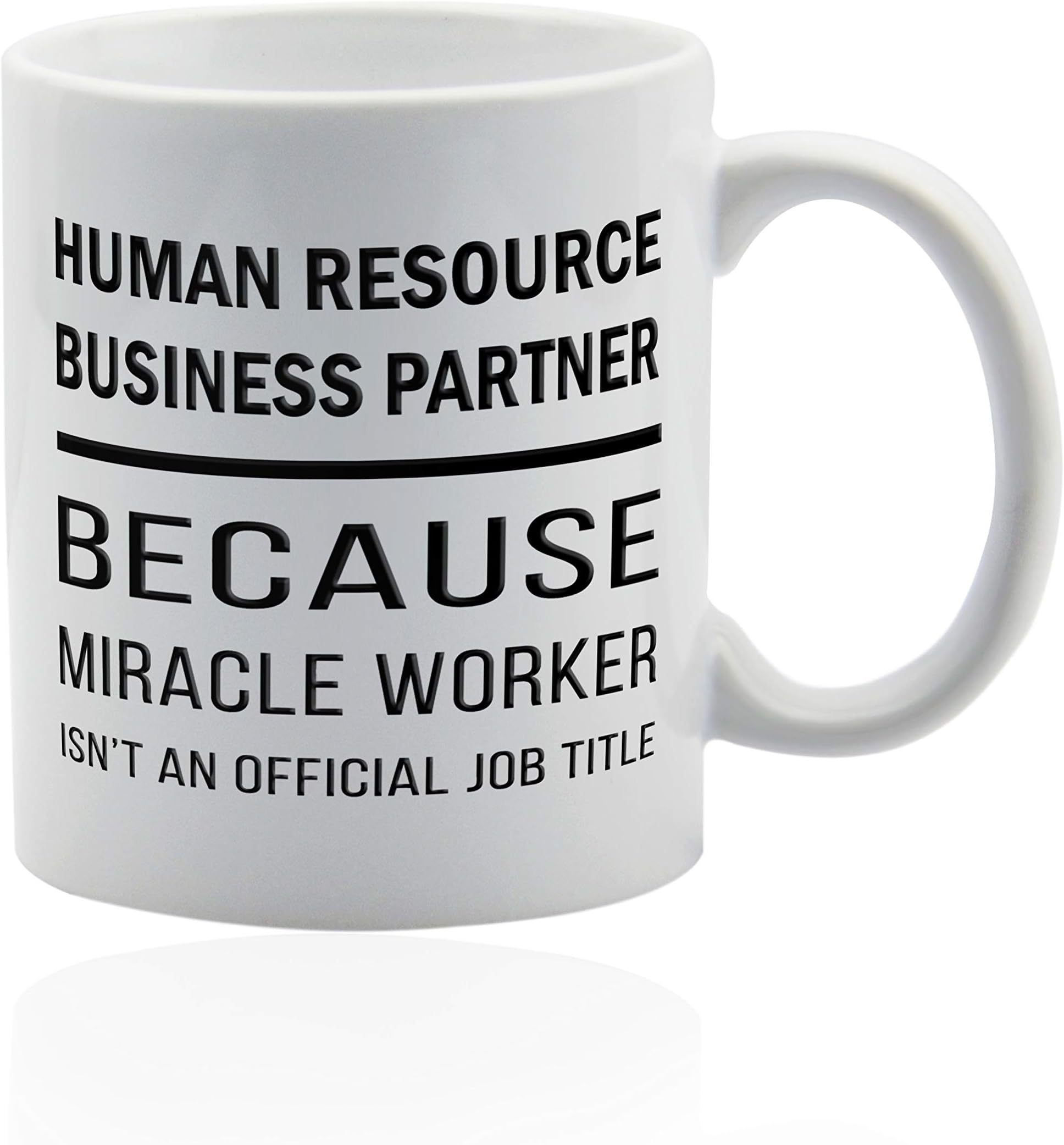 Human resource business partner gifts 11 oz. white ceramic cup. Human resource business partner coffee mug.