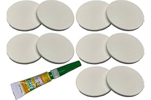 Ceramic Coral Frag Plugs/Disks/Base with Free Reef Glue Gel Awesome Aquatic Frag Plug Frag Plate Frag Disc (10 Pack 70 MM W/Glue)