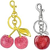 ANDGING Cherry Bag Charm Cute Cherry Keychain Red Black Handbags Purse Key Chain Accessories Birthday Christmas Gifts