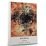 Wichita Map Poster, Kansas Map Art Poster, Map