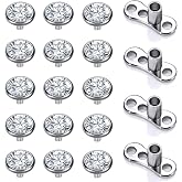 ZS 14/15PCS Cubic Zirconia Dermal Anchor Tops 2mm 3mm 4mm, 14G Surgical Steel Internally Threaded Dermal Anchor Base Microdermals Piercing for Women Men
