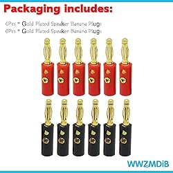 WWZMDiB 4mm Banana Plugs Stackable Connectors for