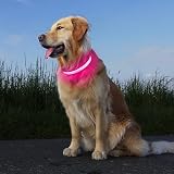 PcEoTllar Light Up Dog Collar 8 Modes Rechargeable Waterproof Pink 9 Modes view 2