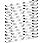 Estune 12 Pcs Blueprint Hanging Clamps 30 Inches Aluminum Binder Clips | Blueprint Holder Strips for Storage Rack, For Maps Plans Construction Paper Drawings Posters, Aluminum with Black End Caps