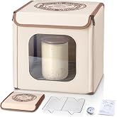 Folding Bread Proofing Box with 50-113℉ Temp Control &amp; 48H Timer, Dough Proofer with Metal Rack, Humidor, Ideal for Sourdough, Bread Baking, Pizza, Yogurt, Kombucha, Perfect for Compact Kitchens