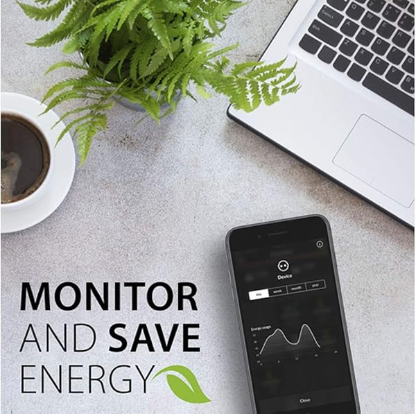SMART HOME   Juego de contadores de corriente central 3 enchufes inalmbricos para control mediante aplicacin gratis