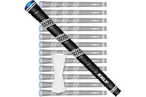 KNLY Wrap Golf Grips Set of 13- Triangular Concave Texture Control Technology, All-Weather Performance Rubber Golf Club Grips, Standard/Midsize,13 Grips with 15 Tapes and 13 Grips with All Repair Kits for Choice