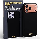 WAVEBLOCK EMF Protection Silicone Case Compatible with iPhone 17 Pro Max, Radiation Blocker, 5G Shield Reduction, Lightweight, USA Patented and Tested in FCC Lab, Black