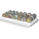 DecoWoodo 7 Rows Challenge Coin Display Stand Solid