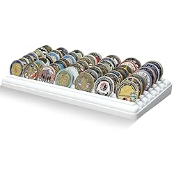 DecoWoodo 7 Rows Challenge Coin Display Stand Solid
