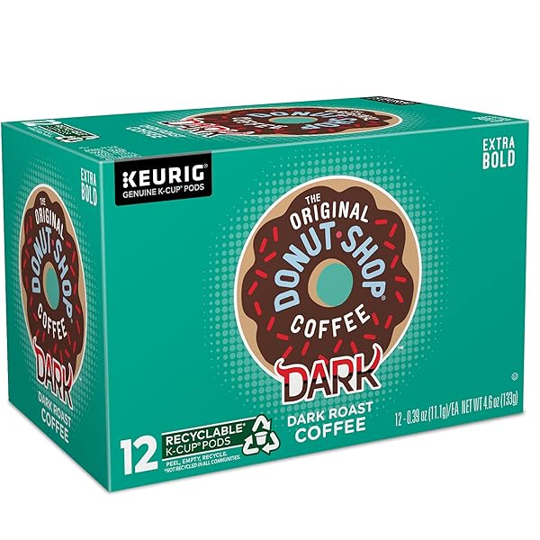 THE ORIGINAL DONUT SHOP DARK KEURIG SINGLE-SERVE K-CUP PODS, DARK ROAST COFFEE, 72 COUNT