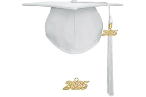 Happy Secret Matte Graduation Cap with 2025 Tassel for Adults High School and Bachelor Master
