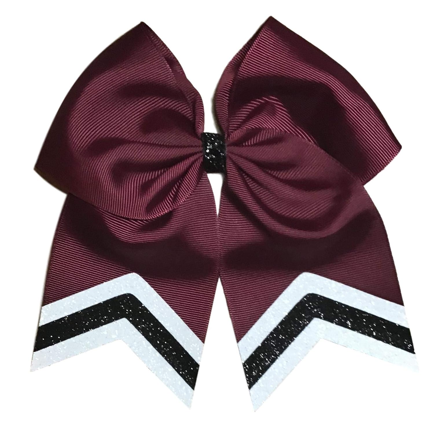 Amazon Com Uniform Maroon Hair Bows With Glitter Tips Maroon