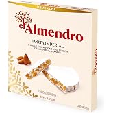 El Almendro Turrones, Turron Nougat, Torta Imperial with Almonds &amp; Honey Candy, Crunchy Torrone From Spain, Traditional &amp; Authentic Spanish Brittle, Dessert, Gluten Free, Great Snack with Coffee or Tea 1 Box, 7.05 oz.