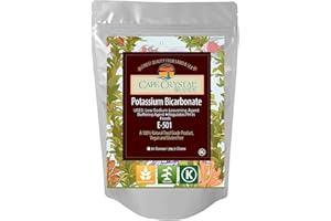 CAPE CRYSTAL Potassium Bicarbonate 14-oz USP Food Grade Crystalline Powder - Baking Soda Substitute – Good Salt Alternative - Gluten Free, Non-GMO, Kosher Certified