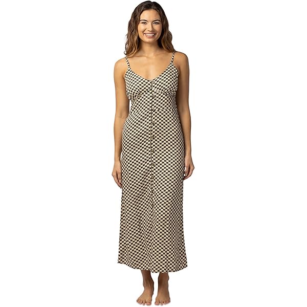 Rip Curl Womens Isla Chevron Geo Printed Midi Dress, Brown, Juniors,  X-Small at Amazon Women's Clothing store