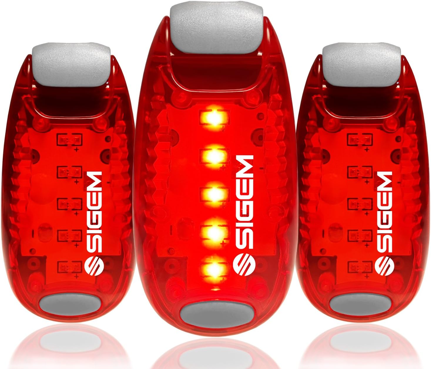 LED Safety Lights (3 Pack) + FREE Bonuses | Clip on Flashing Strobe Light High Visibility for Running Jogging Walking Cycling for Kids Dogs Bicycle Helmet Bike Tail light