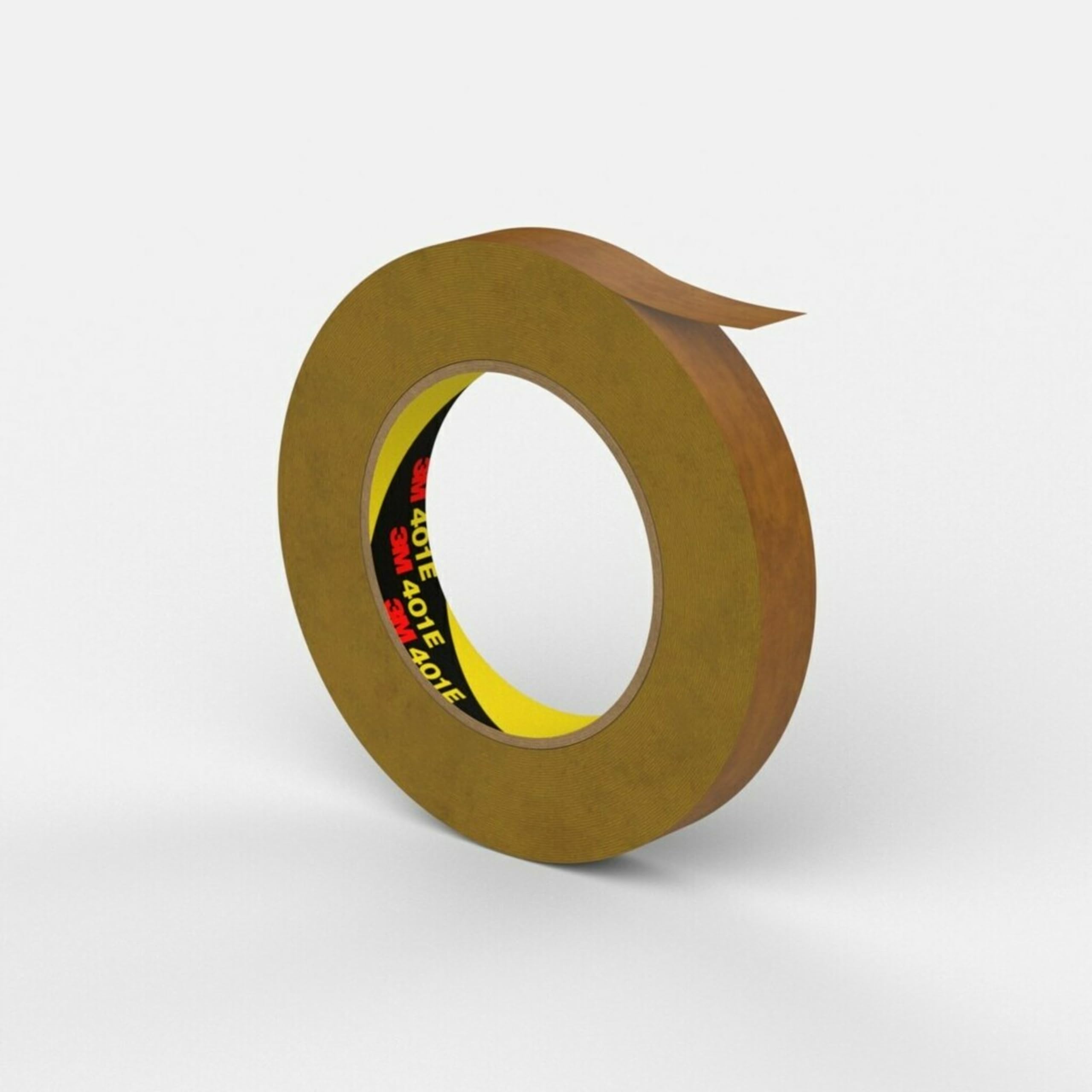 3M 401E High Performance Industrial Masking Tape, 18 mm x 50 m, Brown (Pack of 48)