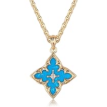 Amazon.com: Fettero Gold Clover Necklace for Women Dainty