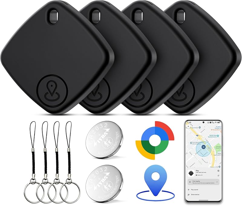 Air Tracker Android, 4 Pack Smart Tracker Tag, Bluetooth Locator