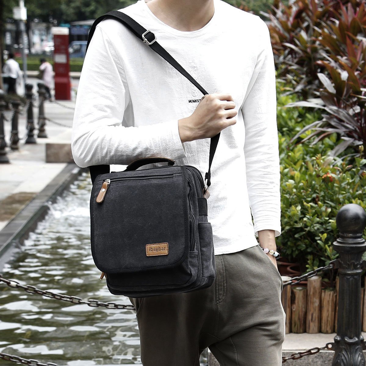 Galleon Ibagbar Durable Vintage Multifunction Canvas Shoulder Bag