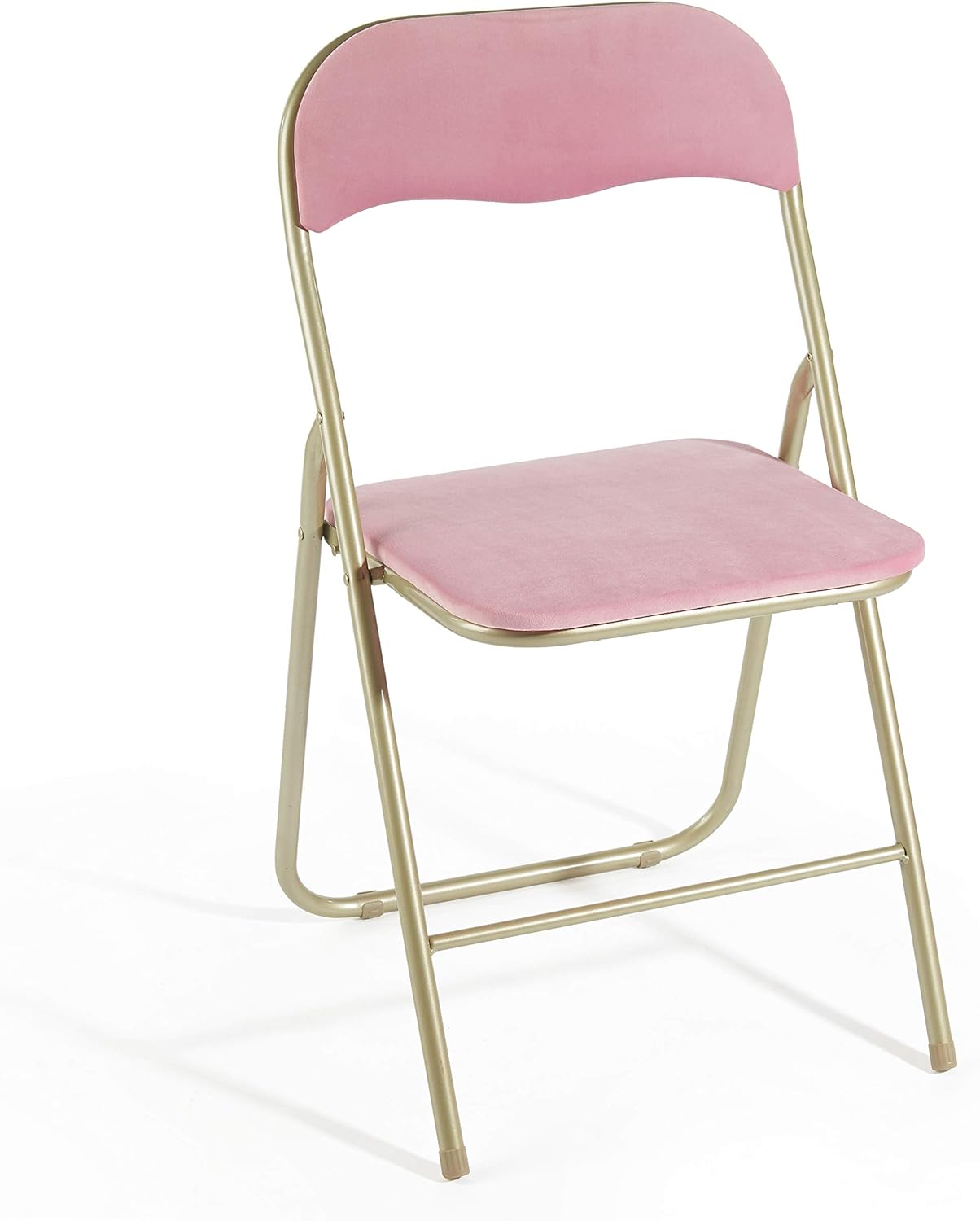 Urban Shop Velvet Folding Chair, Black: Furniture & Decor