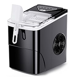 Silonn Countertop Ice Maker, 9 Ice Cubes in 6