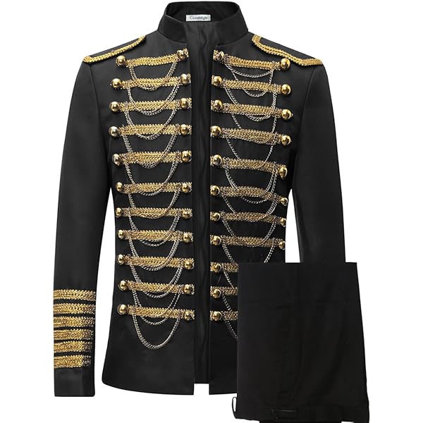 Amazon.com: Darkrock Men's Military Hussar Sleeveless Vest Red