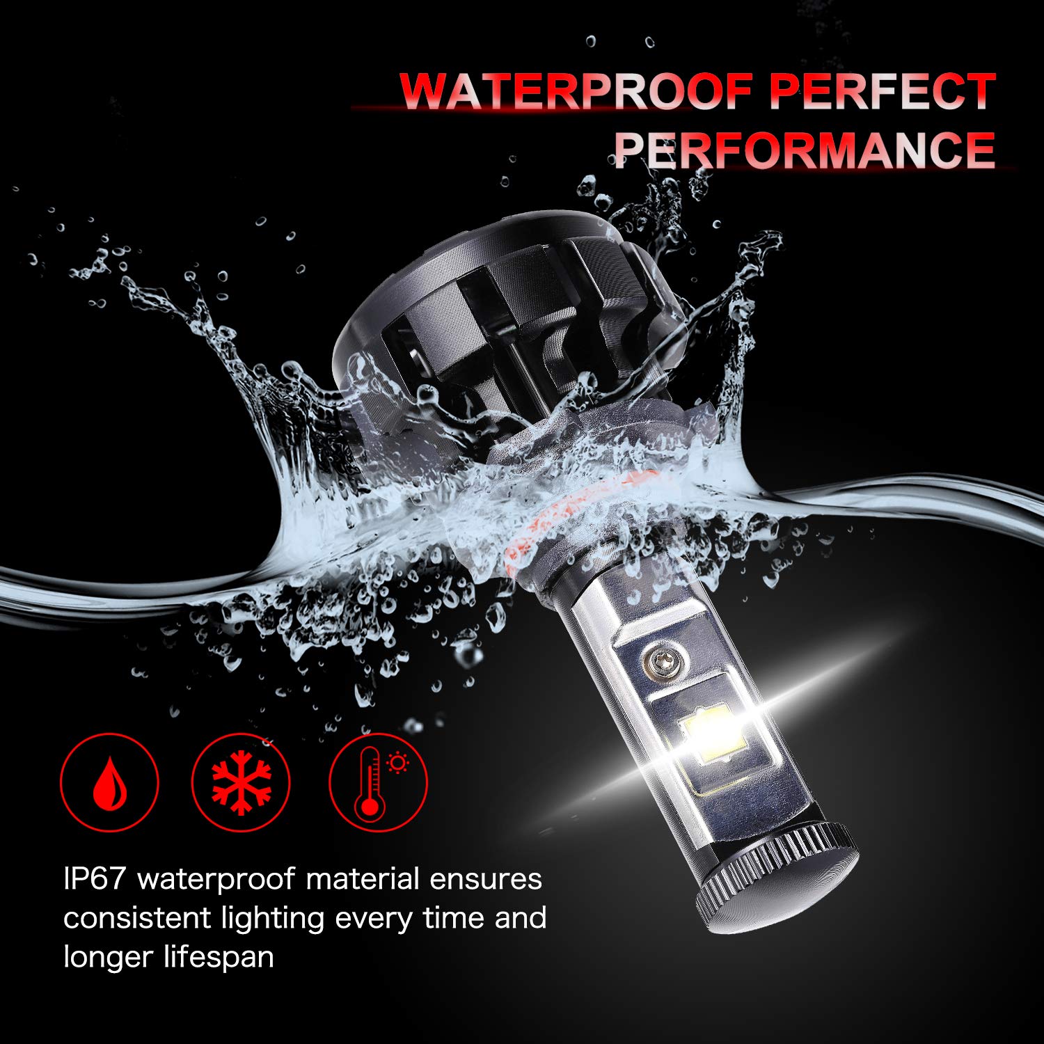 LED Headlight Bulbs 9005/HB3 (CREE Chips All-in-One Conversion Kit, 9600 Lumen (6000K Cool White) Anti-flicker Beam, HID or Halogen Head light Replacement by Max5