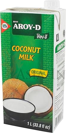 Aroy-D Kokosmilch 24 x 1L plus Original Asia-In Langkorn Duftreis aus Thailand (100g)