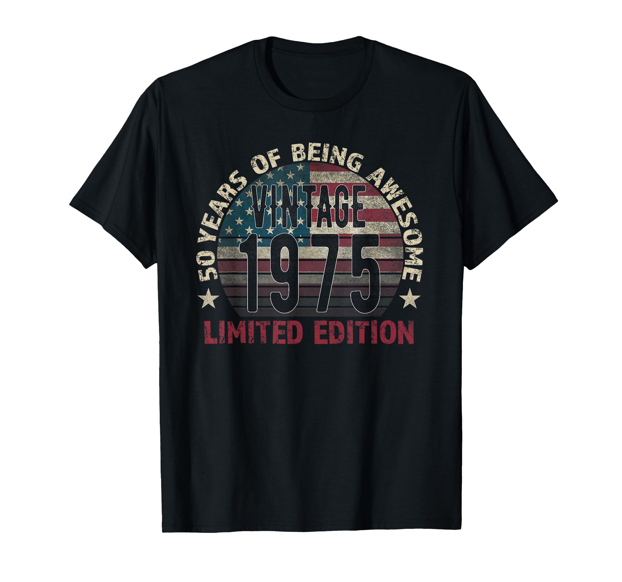 Photo 1 of 50th Birthday Gift men Vintage born 1975 turning 50 Year Old T-Shirt LARGE 