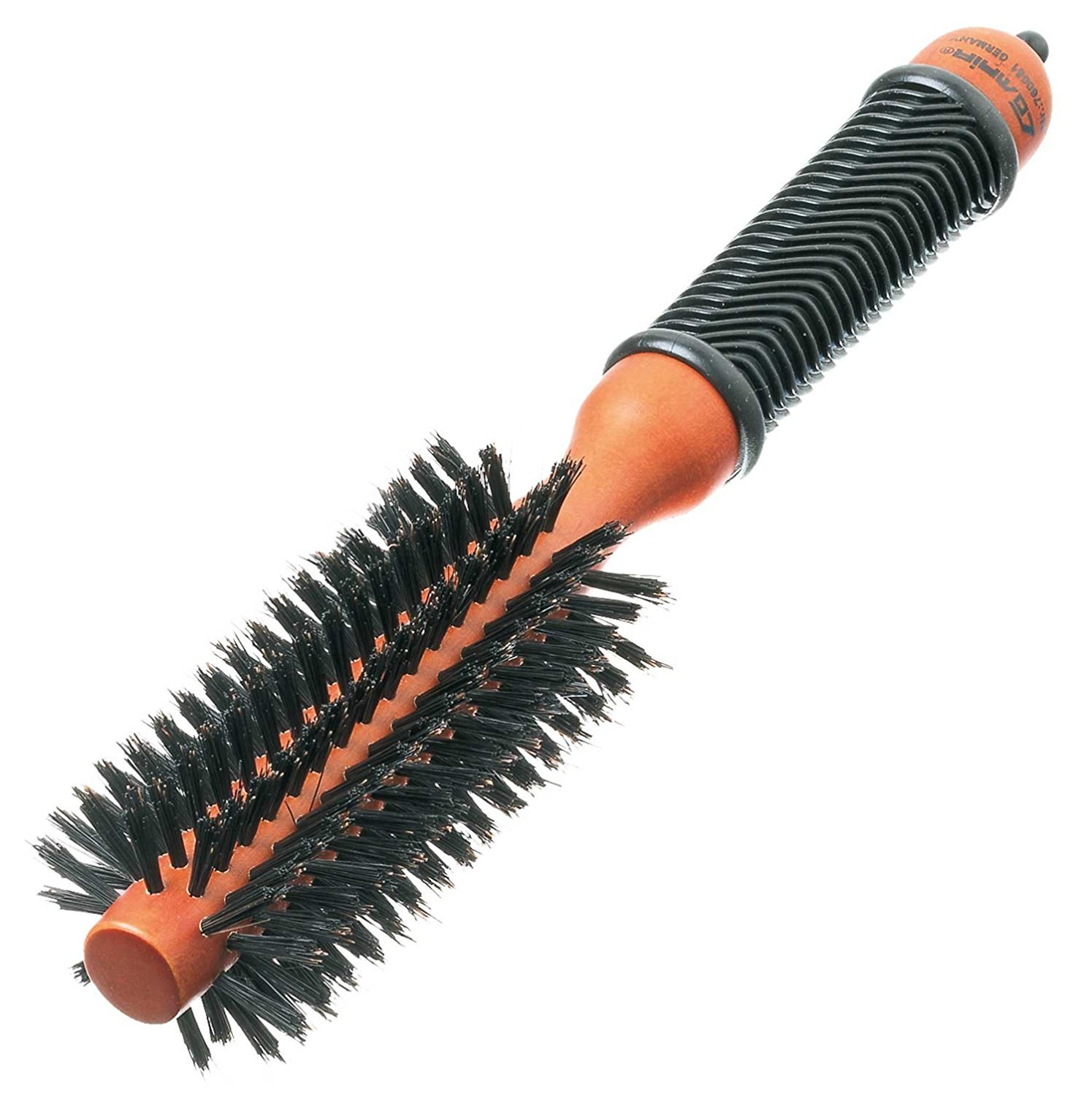 Round brush with boar bristle, 40 mm, removable compartment pin, 12-row