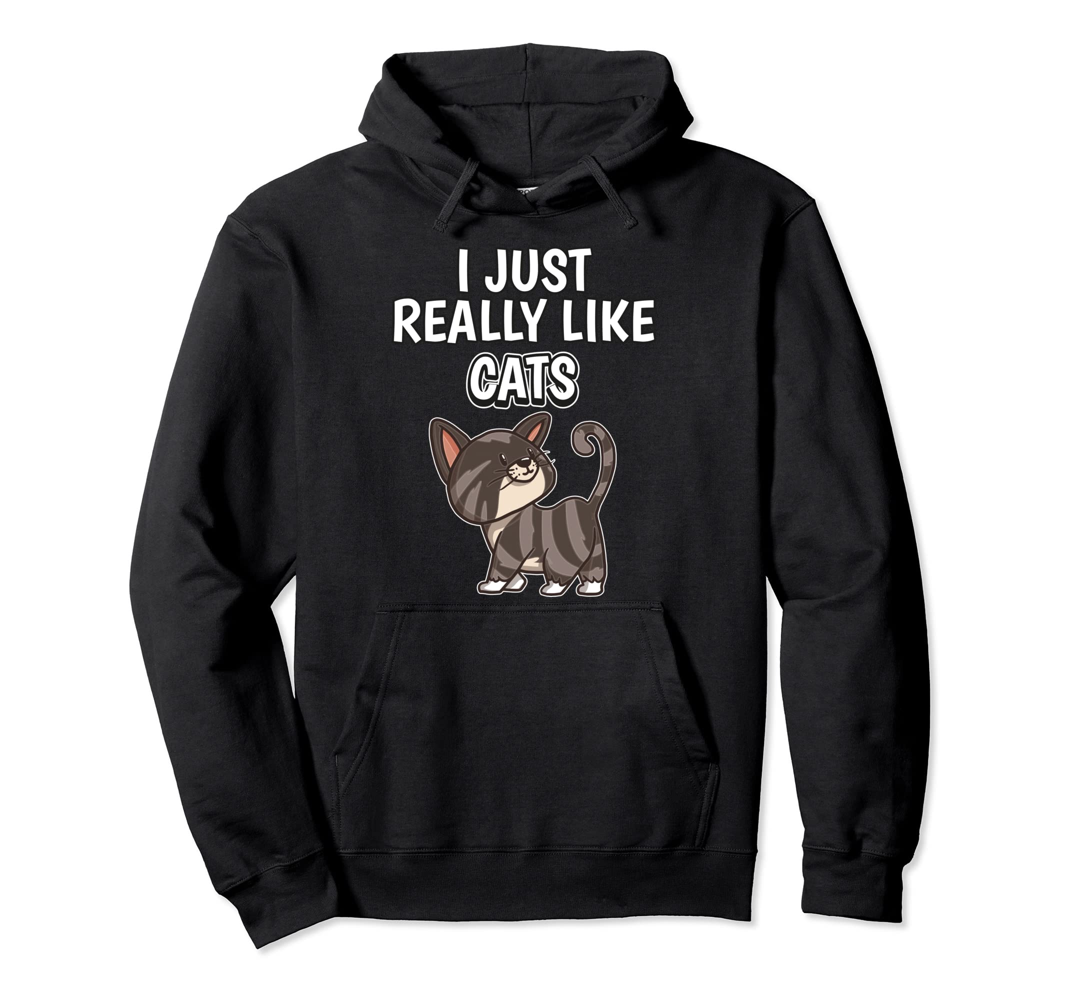 Kitten Quote I Just Really Like Cats Clothes Cat Pullover Hoodie