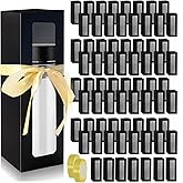 LECEHIVO 72 Pcs Gift Boxes for Sublimation Tumbler with Ribbon Tumblers Box with Window Transparent Exhibition Box for Gift Wrapping 12oz 20oz 30oz Blanks Heat Press Skinny Tumbler (Black)