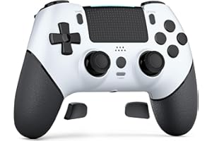 CHEREEKI Wireless Controller for PS4, with Hall Effect Joystick, 2 Macro Buttons, Vibration Feedback, Motion Sensor 1000 mAh 