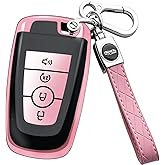 Tautrophen Key Fob Cover Fit for Ford Edge Bronco Explorer Expedition Ranger Escape Maverick F150 F250 F350 Smart Key