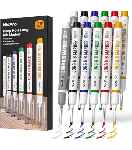 Amazon.com : Kerrtoa 5 Pack Long Head Deep Hole Marker Pens