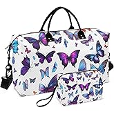 Beautiful Butterflies Travel Duffle Bag Gym Yoga Carry on Bags for Men Women Weekender Bag