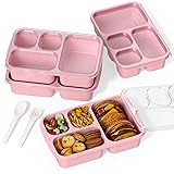 Bento Box for Adults and Snack Containers Set of 4