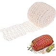 10m Meat Netting Roll,Size 18,Elastic Smoked Meat Poultry Ham Netting Meat Butcher Twine Net Roll Wrapping Net,Beef Netting Roll for Meat Cooking Meat Sausage Making